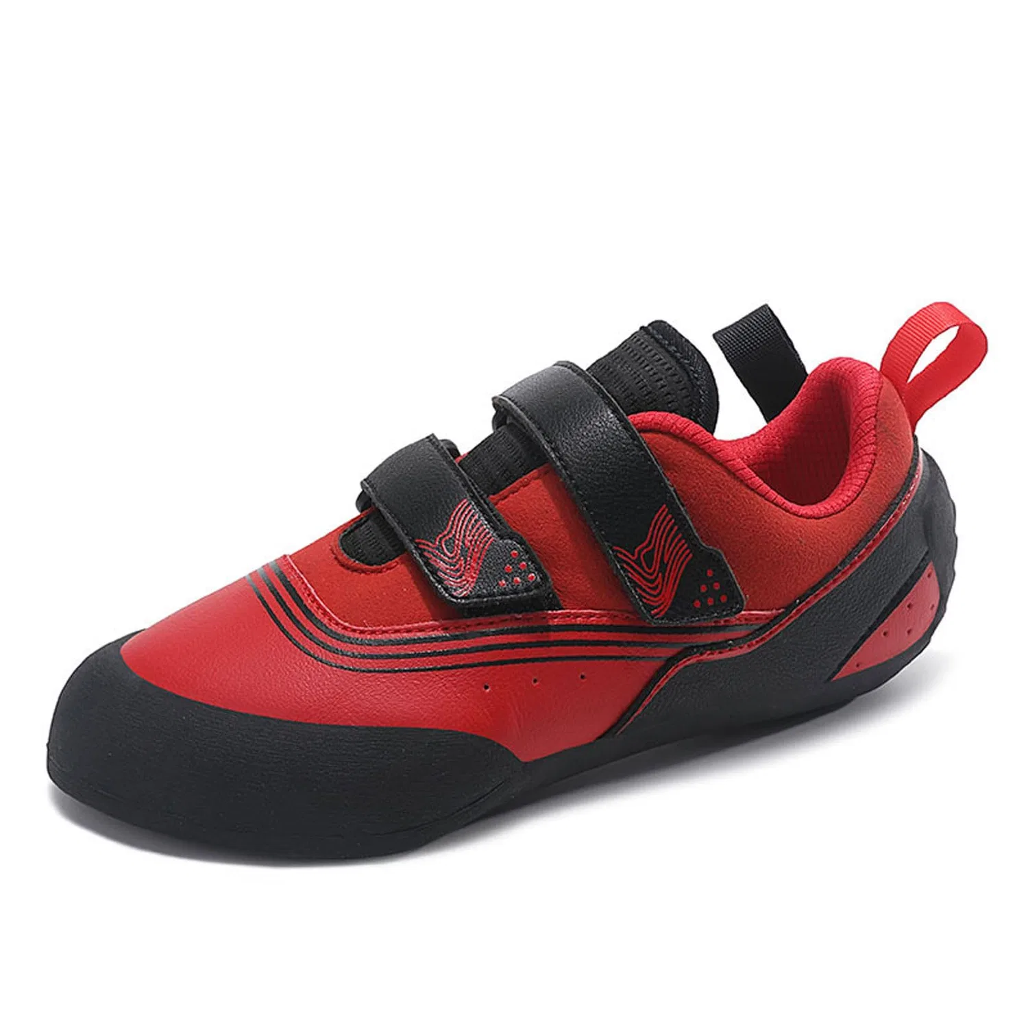 Детские скалолазные туфли дышащие LuminescentDream, Black Red