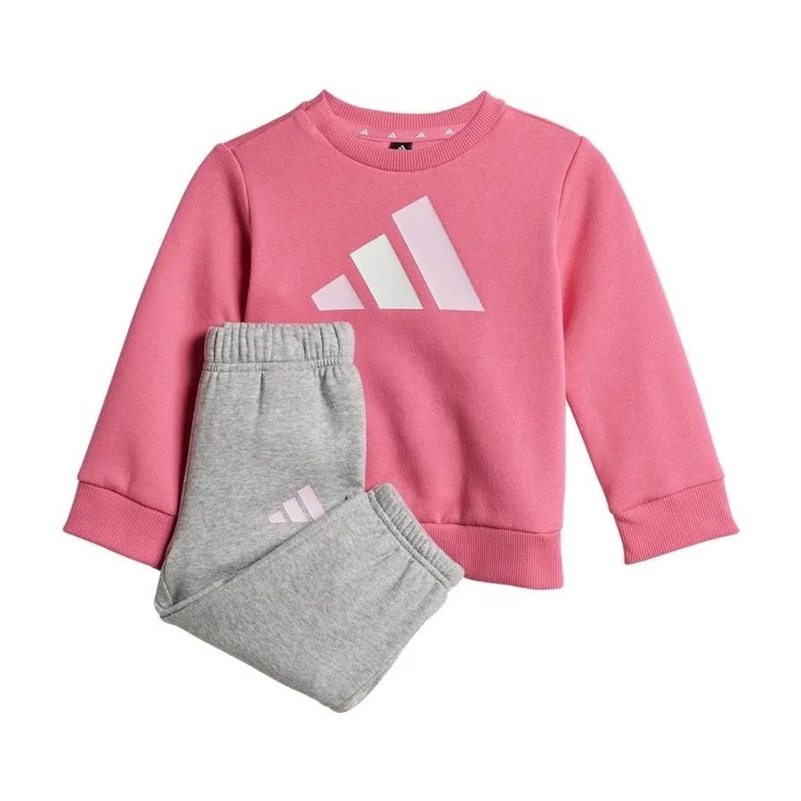 Спортивный костюм с длинным рукавом, с принтом, модель Essentials Bl Fg 240, adidas, Розовый — фото 2