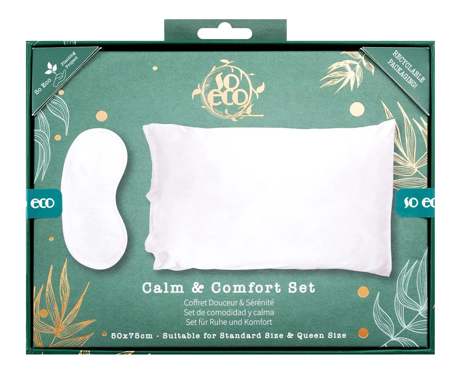Набор для сна Calm & Comfort, So Eco, 2 предмета, Белый