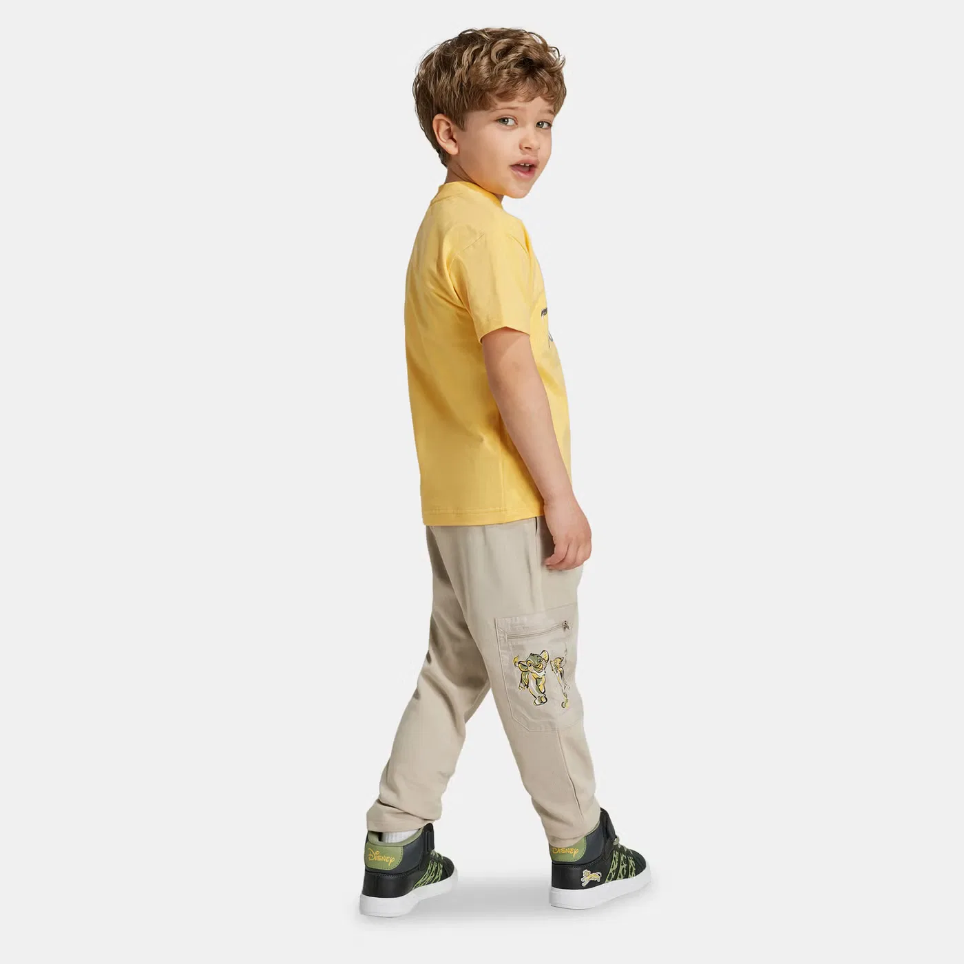 Штаны с принтом Disney Lion King Adidas, бежевый — фото 2