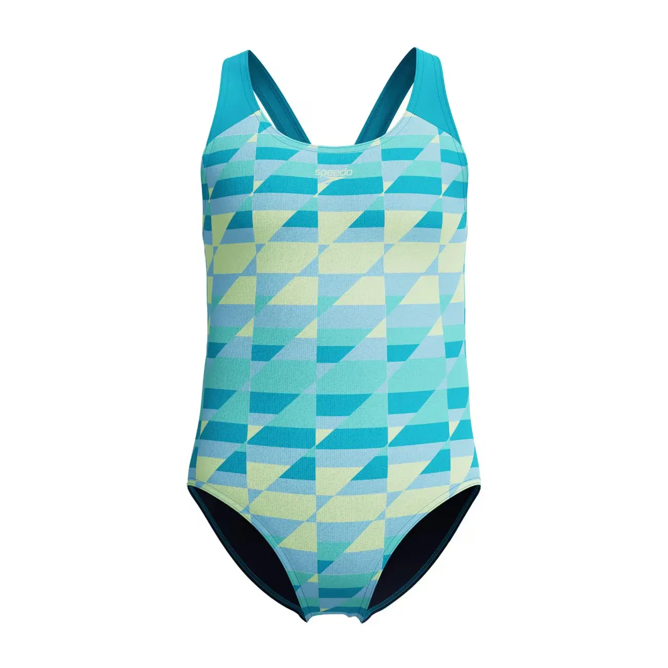 Детский купальник для девочек с принтом Splashback Speedo, Синий