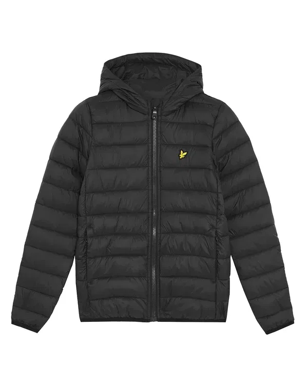Зимняя куртка с капюшоном Lightweight padded Lyle & Scott, Jet Black, черный