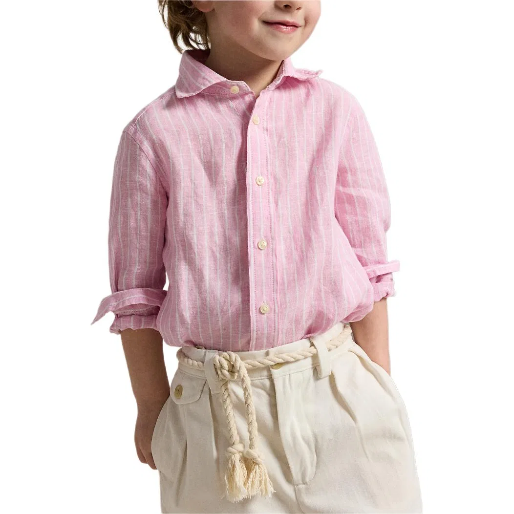 Детская рубашка Polo Ralph Lauren, Pink — фото 4