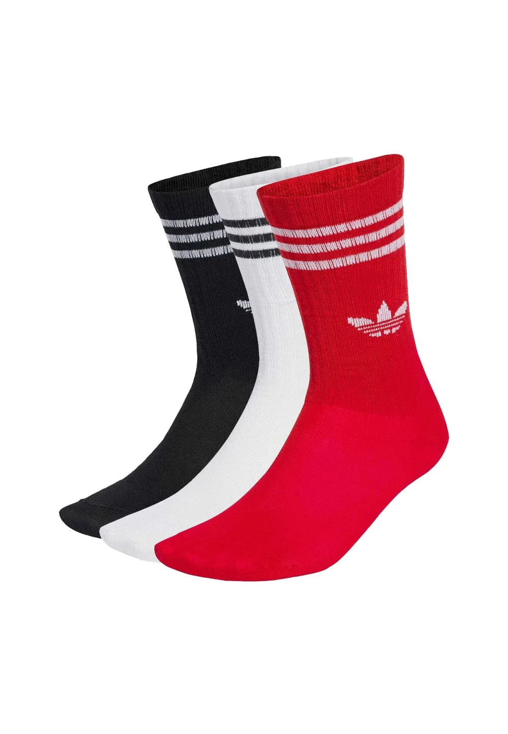 Носки, 3 пары, унисекс - носки Adidas Originals, Better Scarlet Black White