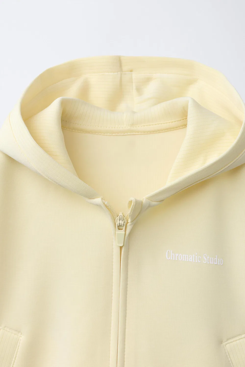Худи на молнии из смеси модала ZARA, Light Yellow — фото 3