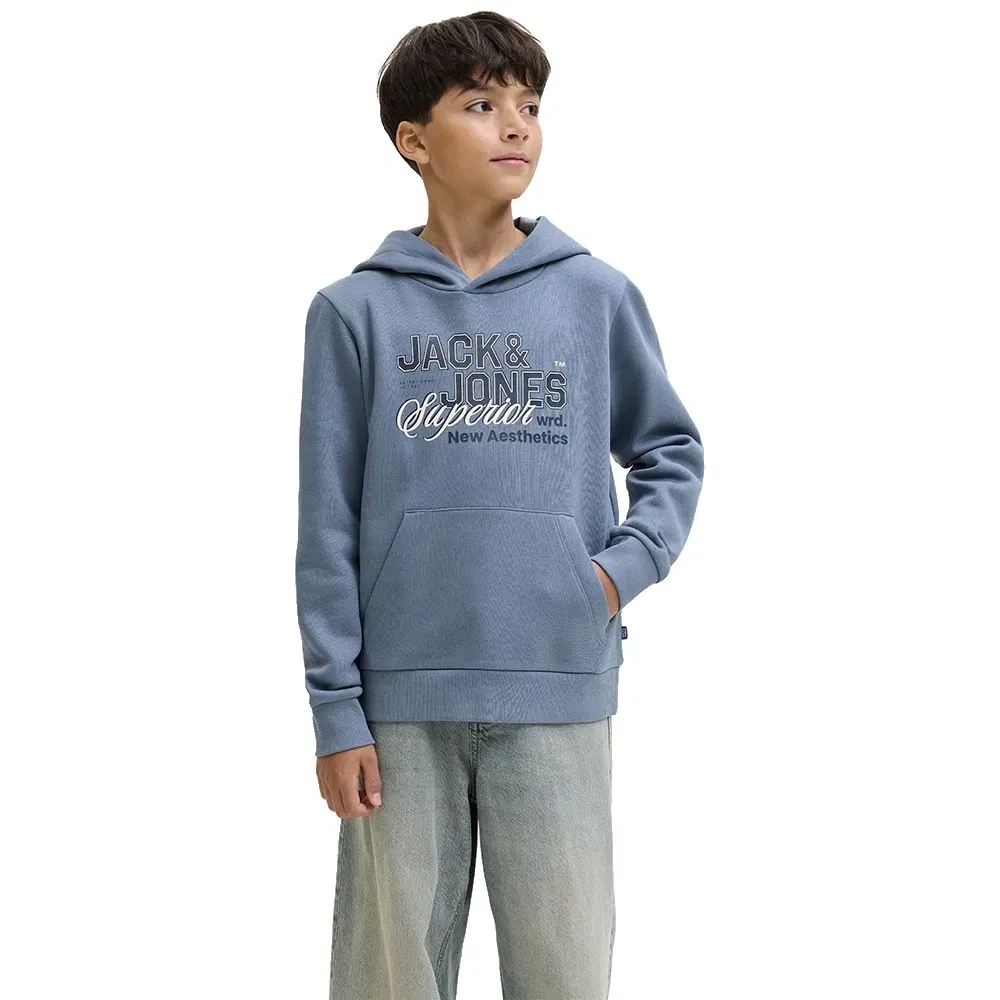 Детское худи для мальчиков с длинным рукавом Jack & jones Logo 2 Colors, Blue