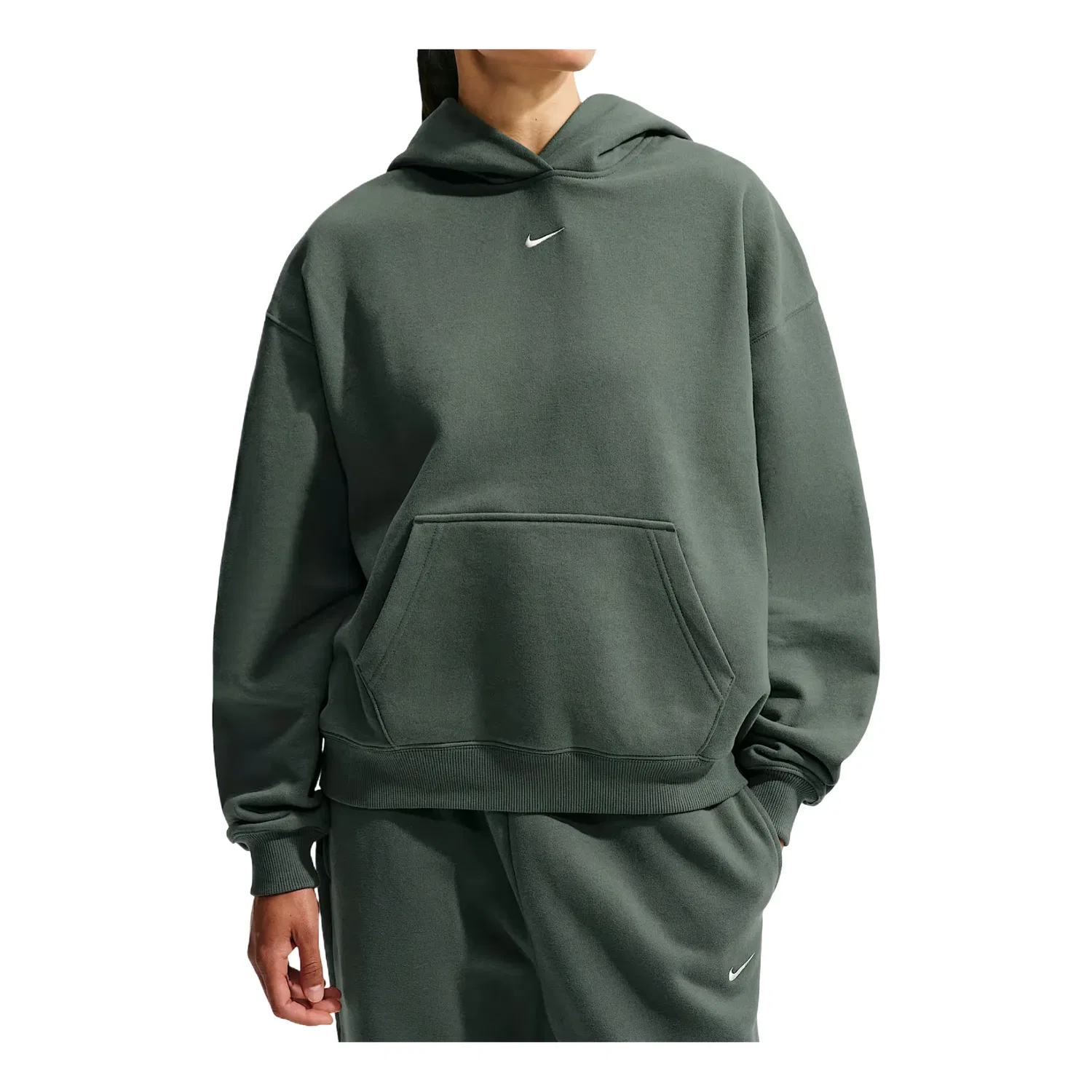 Женское худи Studio Fleece Medium Weight Hoodie 'Camo Green Sail' Nike, Camo Green/Sail