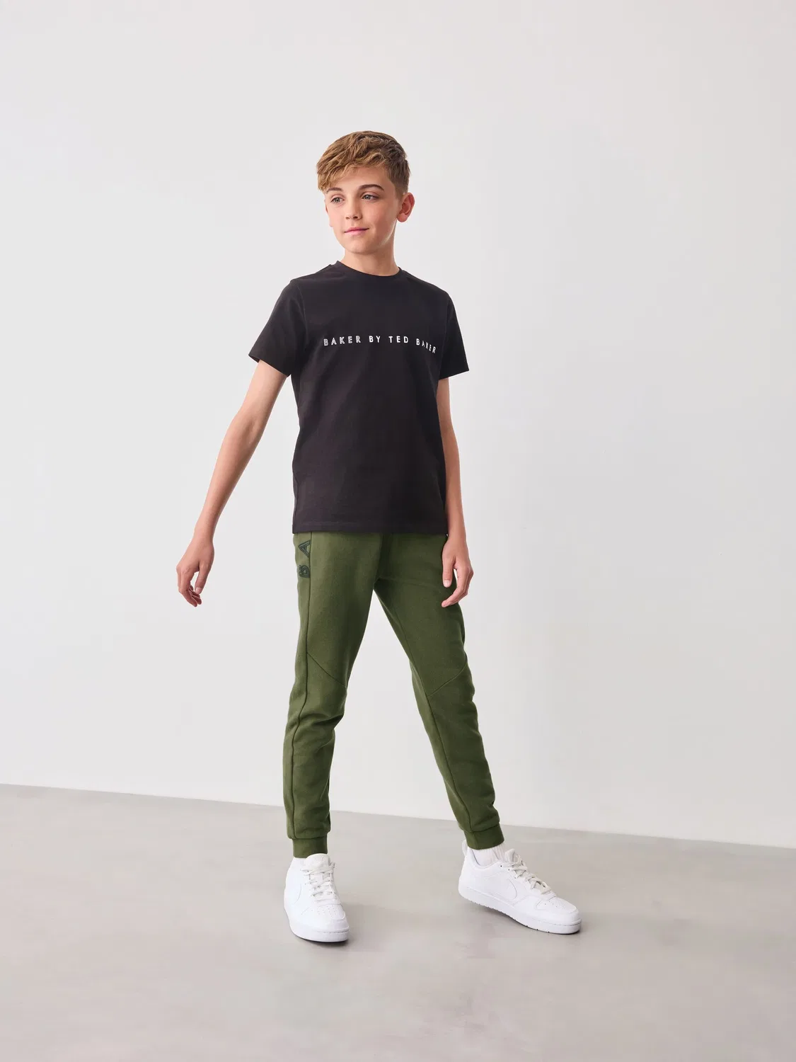 Костюм из худи и джоггеров, хлопок Baker by Ted Baker, хаки — фото 3