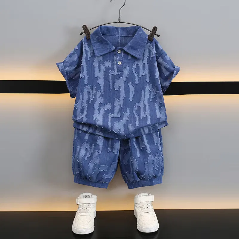 Комплект для мальчиков с цветными блоками 2 предмета 2-11 лет Chicpoint, синий