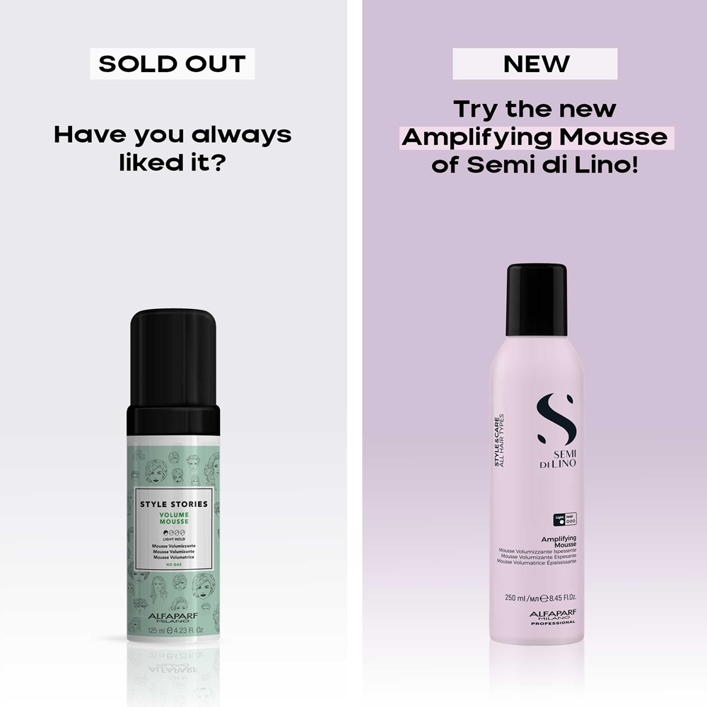 Мусс для волос Semi di lino style&care amplifying mousse средней фиксации Alfaparf Milano, 250 мл — фото 2