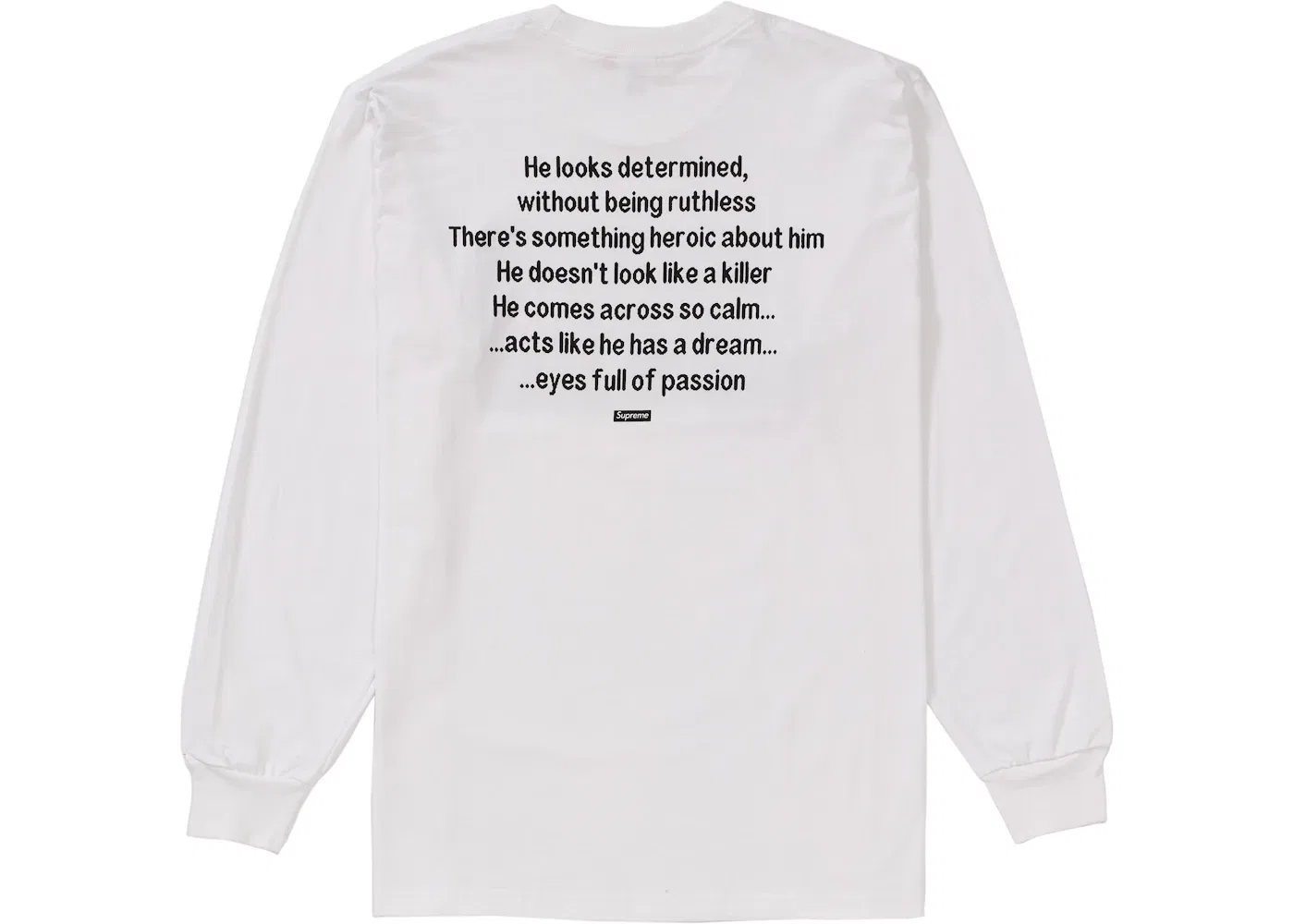 Мужская футболка с длинным рукавом с принтом Supreme The Killer Tee, White — фото 2