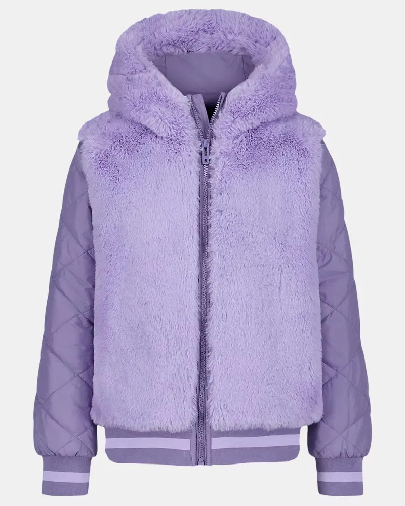Детская куртка-бомбер утепленная с флисом под мех UA Cozy UnderArmour, Transparent