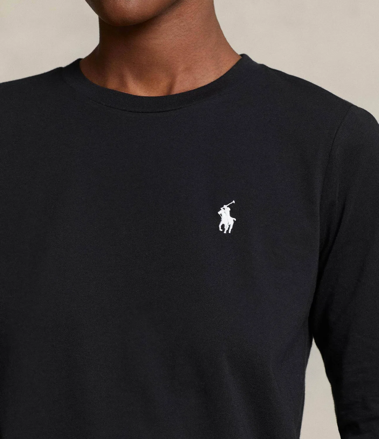 Блузка с длинным рукавом Polo Ralph Lauren, черный — фото 4