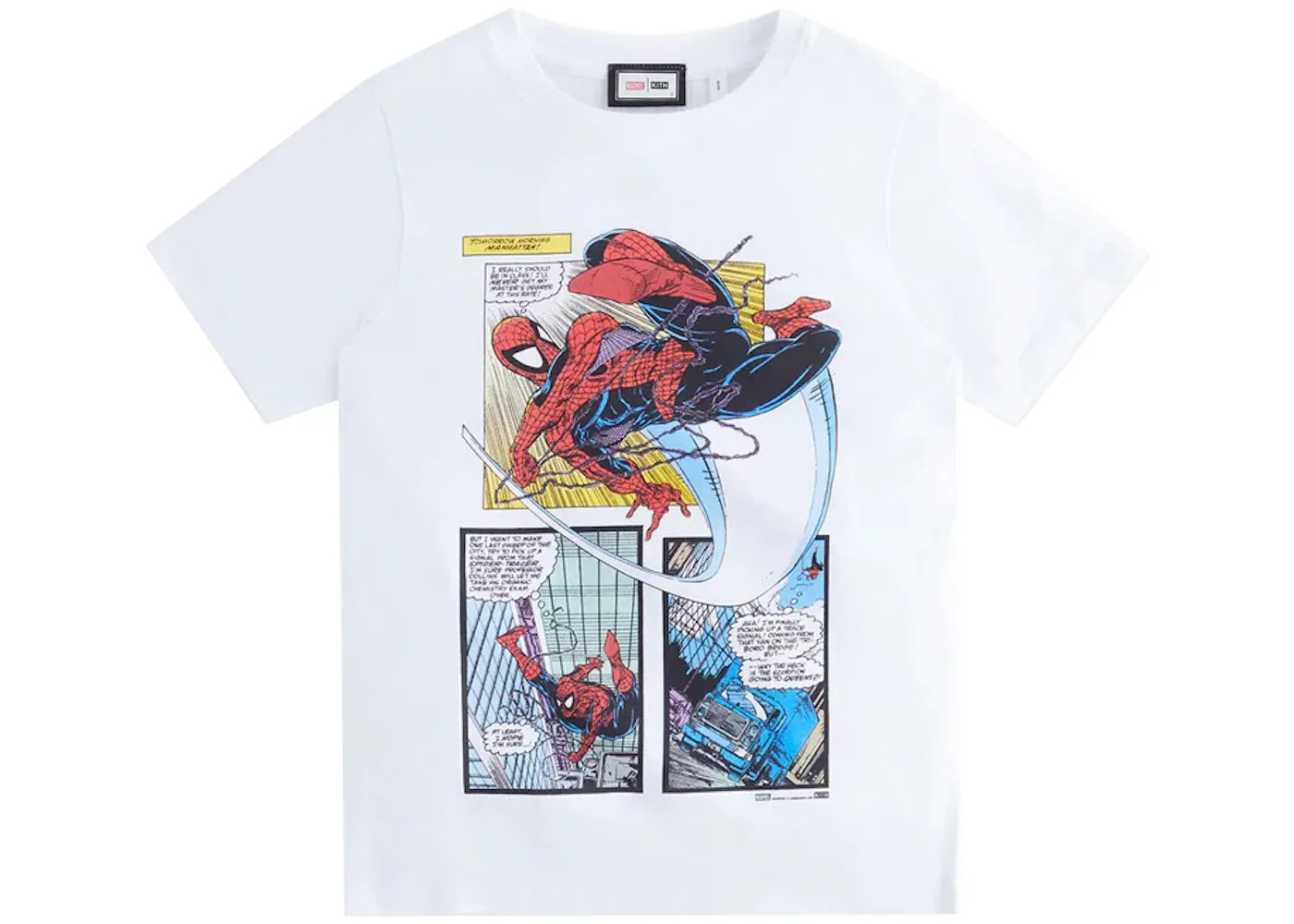 Детская футболка с принтом Spider-Man New York City Vintage Kith, White