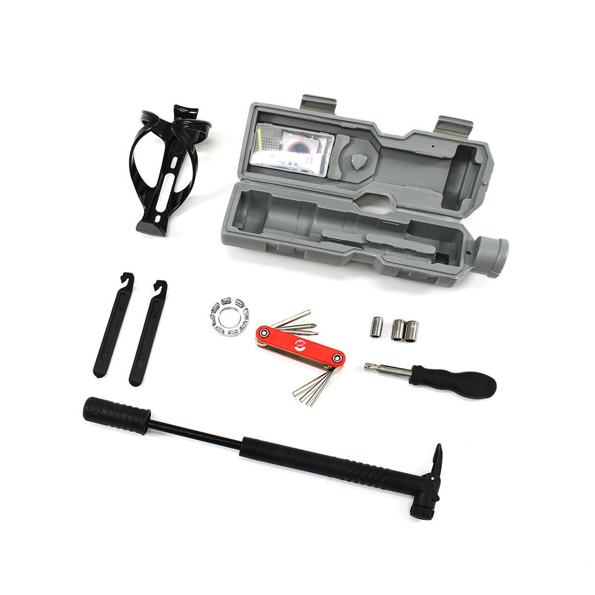 

Полный комплект с велосипедными инструментами 29BT Bidon porte outils, серый
