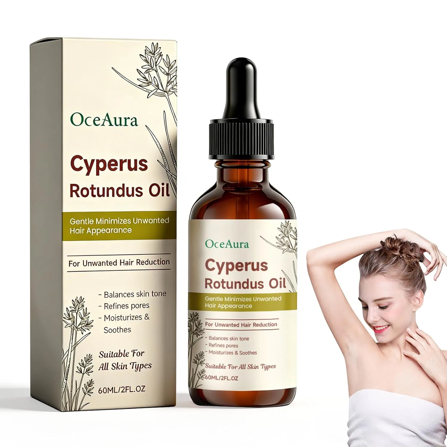 Масло для удаления волос Cyperus Rotundus, 60 мл, Tan Crunier