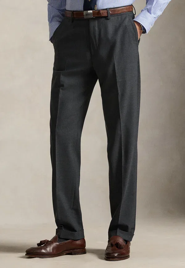 Брюки из шерстяной смеси, высокий стрейч Polo Ralph Lauren Charcoal