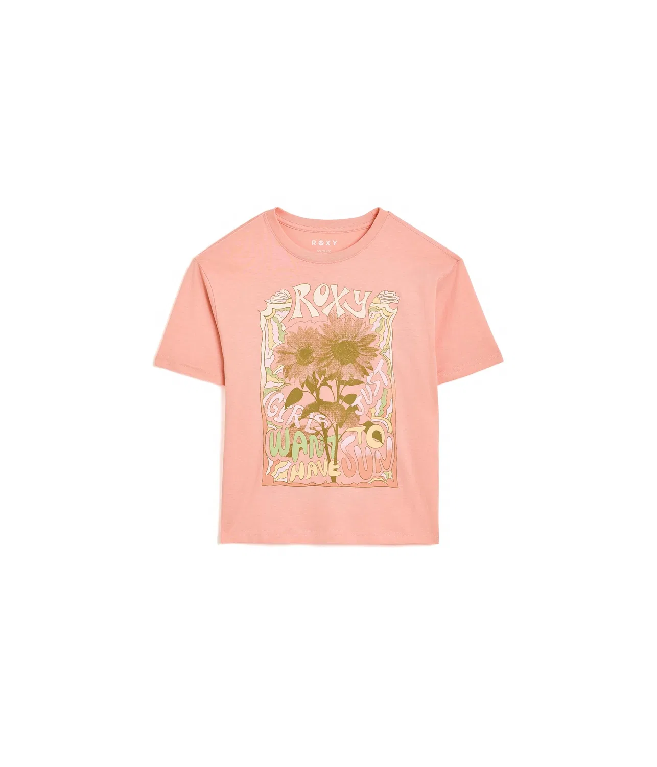 Футболка Sunshine Oversized (для детей постарше) Roxy Kids, Coral Pink