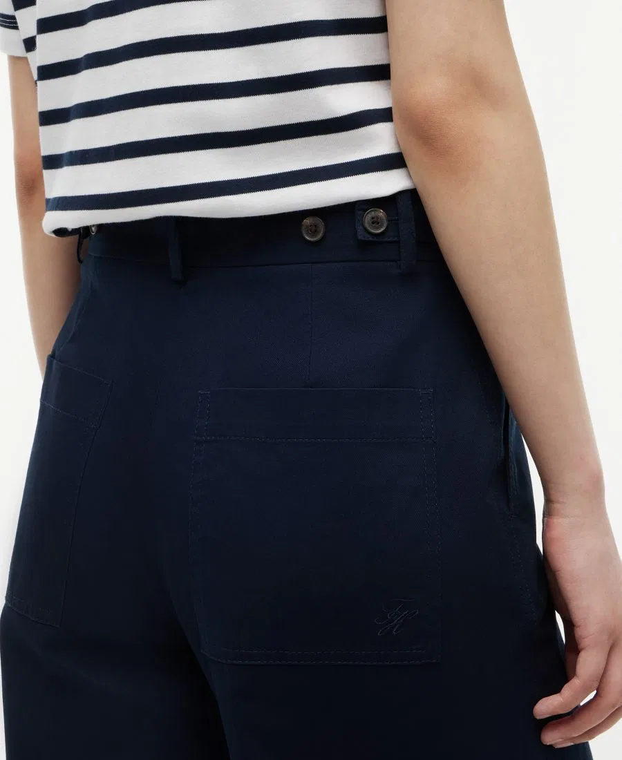 Штаны-чинос из хлопка с широкими штанинами Tommy Hilfiger, Dark Night Navy — фото 3