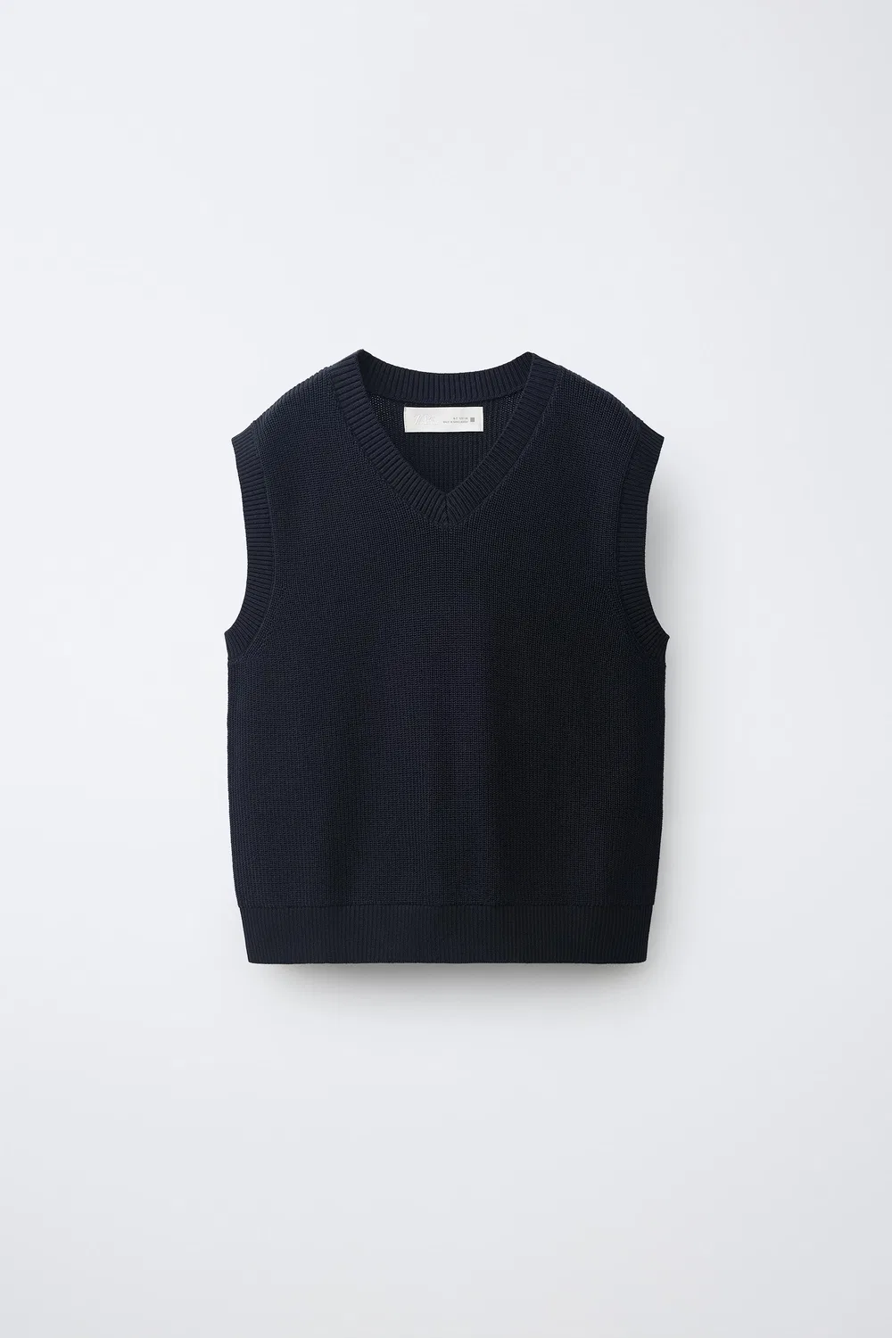 Вязаный жилет ZARA, Navy blue