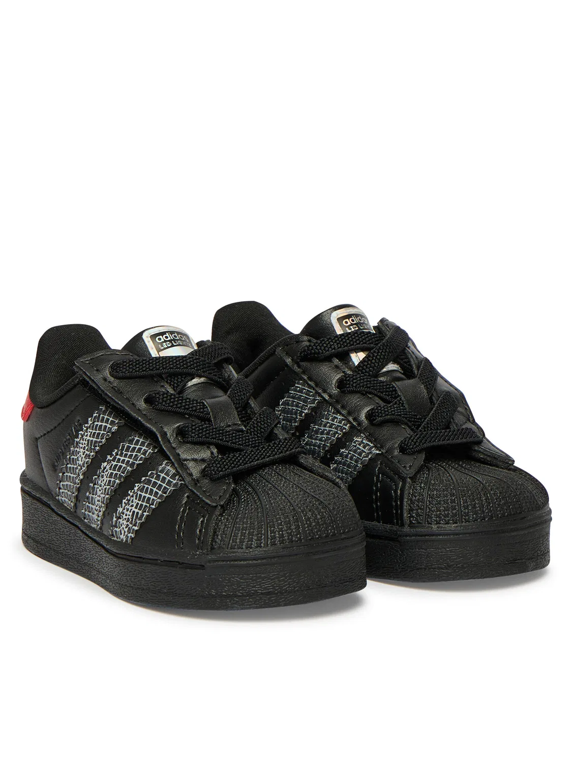 Кроссовки для мальчика Superstar Led Lights Cf El Adidas, черный — фото 2