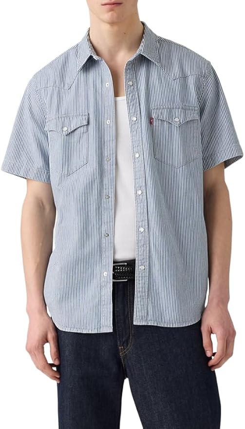 Мужская рубашка Levi's Short Sleeve Classic Western, синий