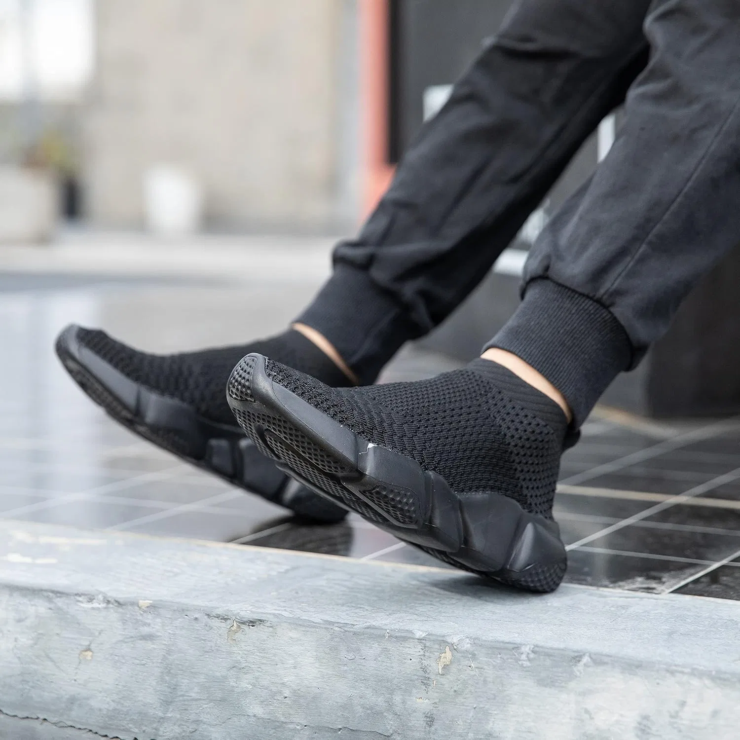 Детские дышащие кроссовки с высоким верхом Casbeam, Deep-Ablack — фото 2