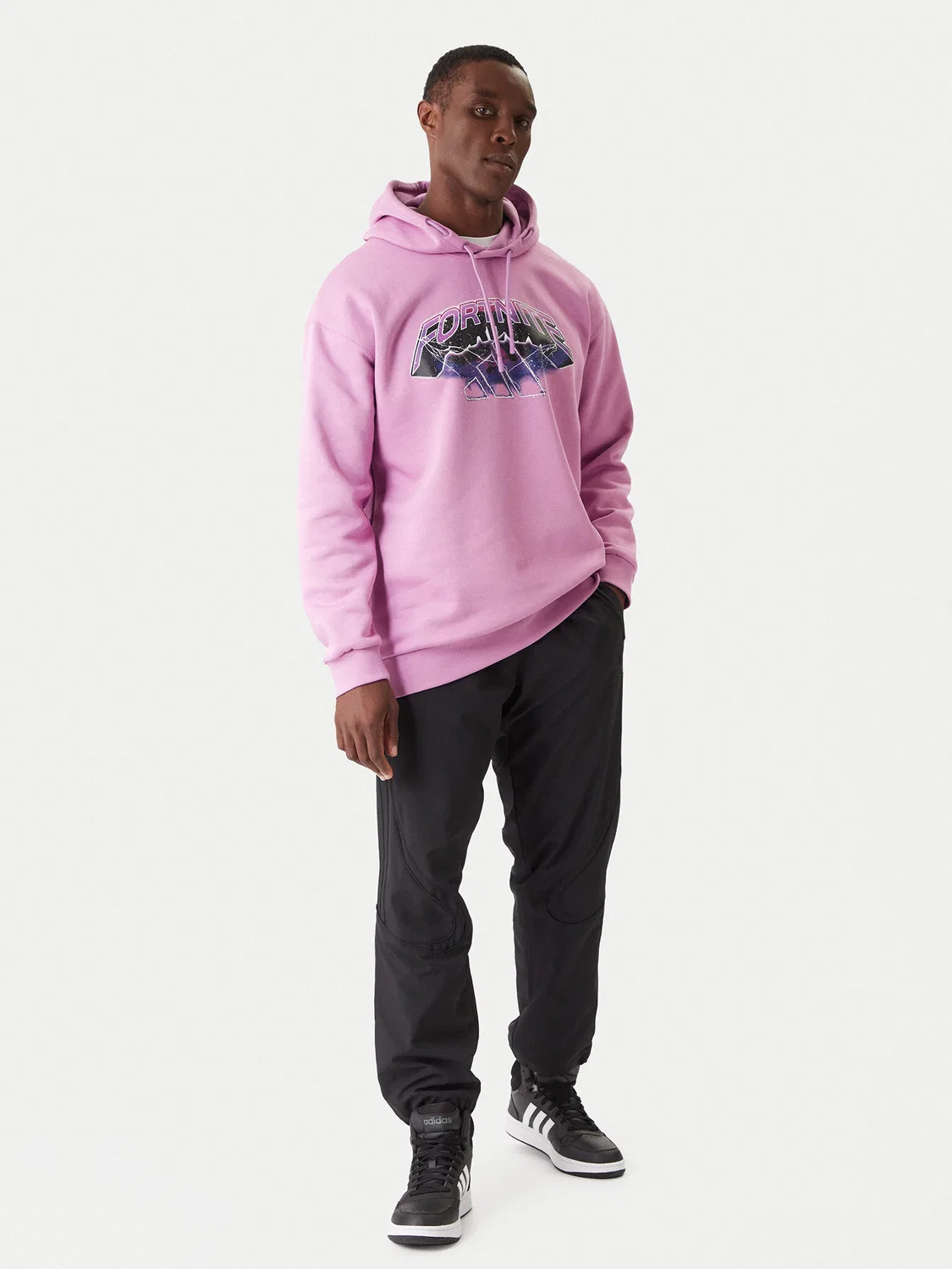 Мужская толстовка стандартного кроя Fortnite Adidas, розовый — фото 2