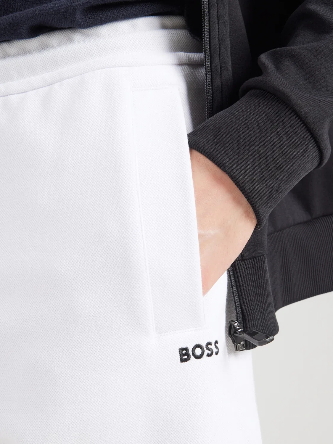 Шорты Boss Regular Pants JT_Union HeAdlo белого цвета — фото 2