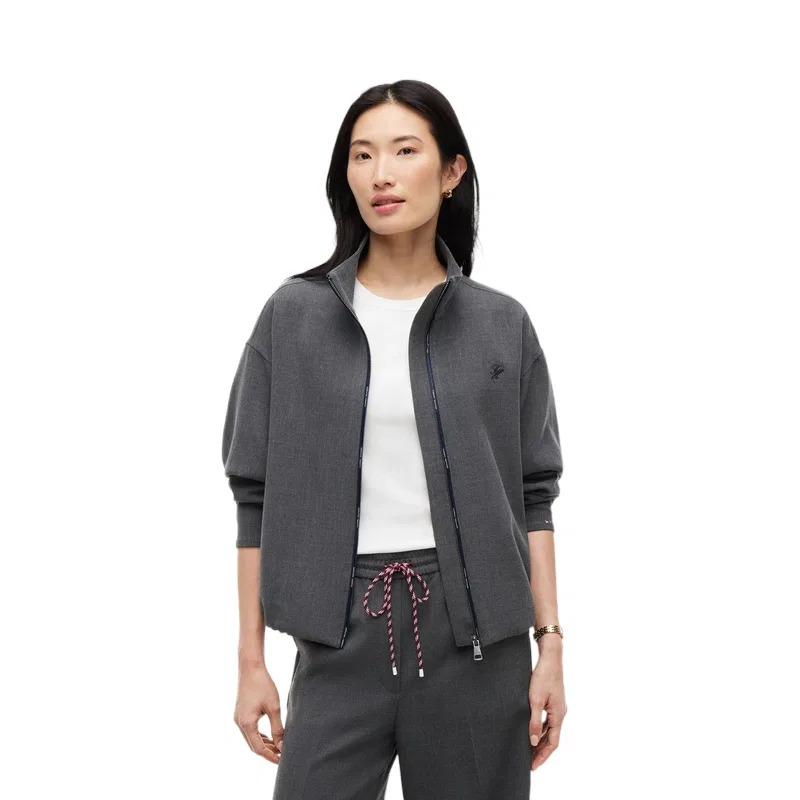 Женский деловой костюм со стойкой воротника Tommy Hilfiger, Gray P7D