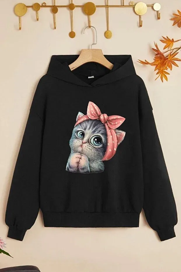 Детские свитшот для мальчиков с принтом Children'S friendly bears printed sweatshirt Trendypassion, Black4