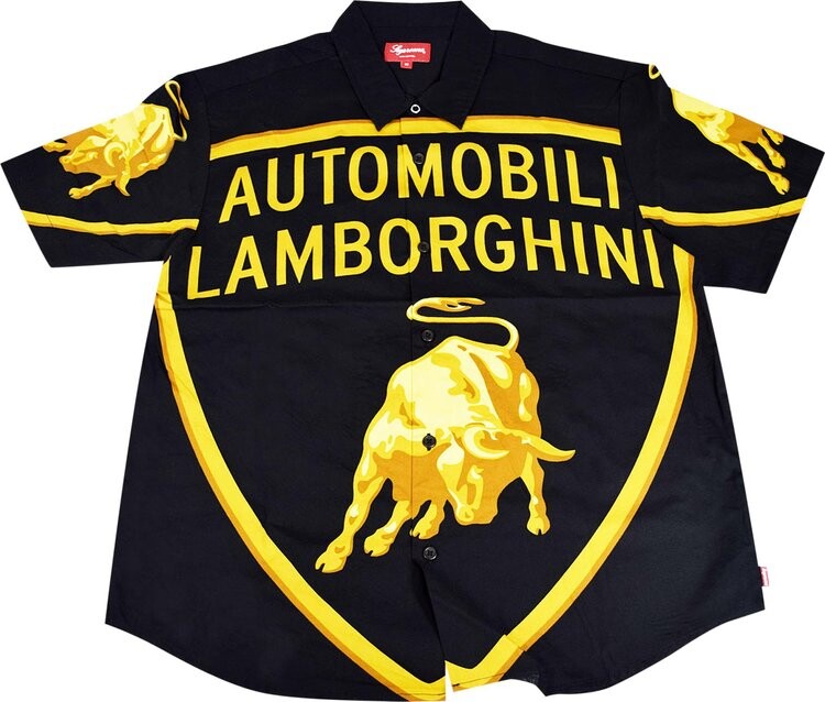 

Рубашка Supreme x Automobili Lamborghini Short-Sleeve Shirt 'Black', черный