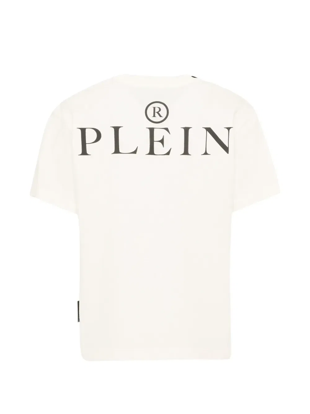 Футболка с принтом черепа и логотипом-бляшкой Philipp Plein Junior, бежевый — фото 2