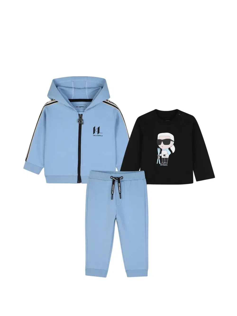 Спортивный костюм с логотипом Karl Lagerfeld Kids, синий