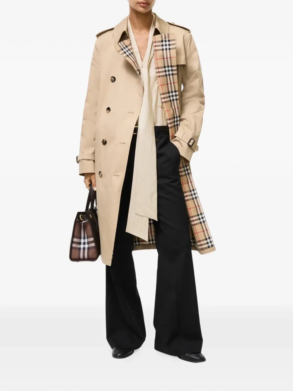 Хлопковый тренч Lakefield BURBERRY, бежевый — фото 2