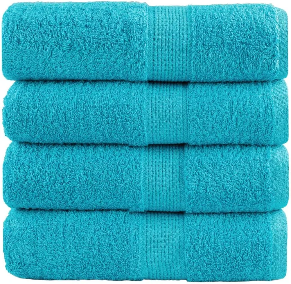 Махровые полотенца для лица 4 шт, SOLUND, 30x30 см, 600 г/м2, Бирюзовый Generisch