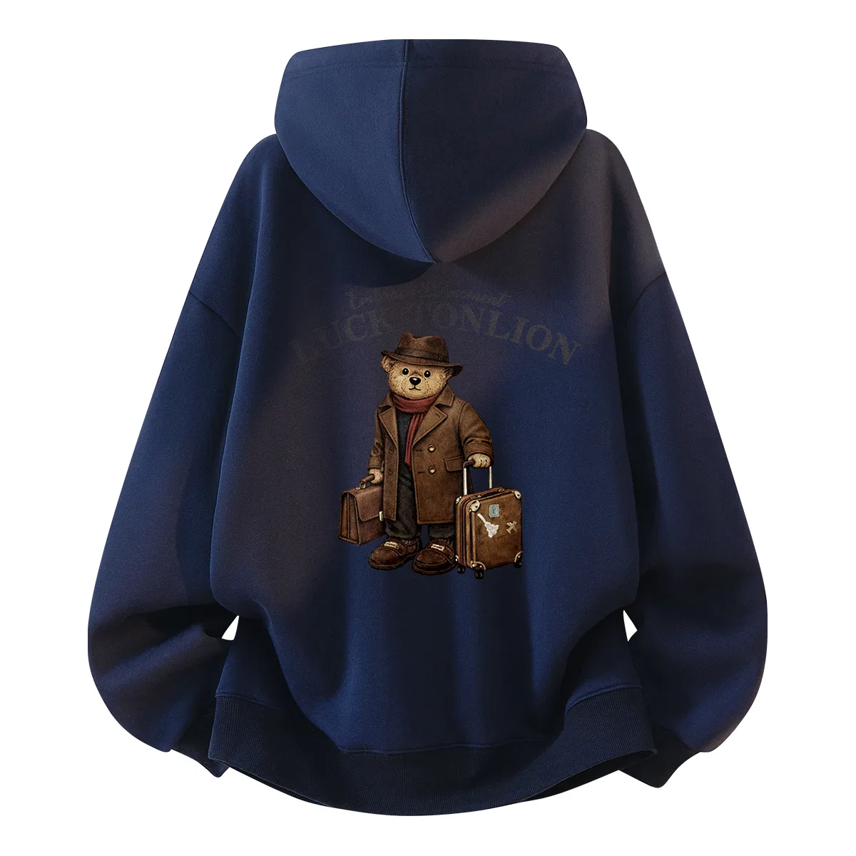 Детский худи с принтом медведя Tonlion, Navy Blue