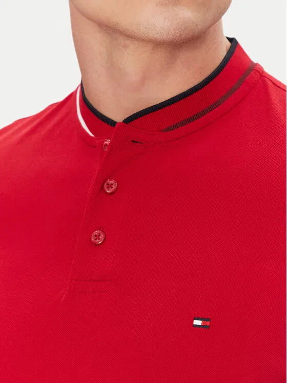 Поло slim fit Mao Tommy Hilfiger, красный — фото 4