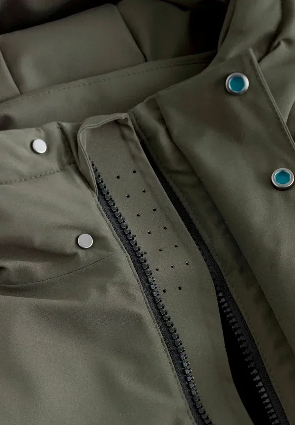 Куртка водонепроницаемая Regular fit waterproof borg lined Next, khaki green, зеленый/хаки — фото 3