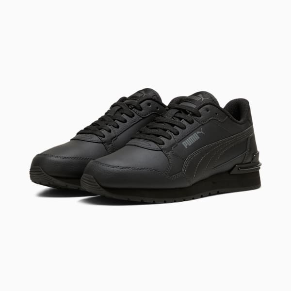 Кроссовки для больших детей St Runner V4 Leather Puma, черный — фото 4