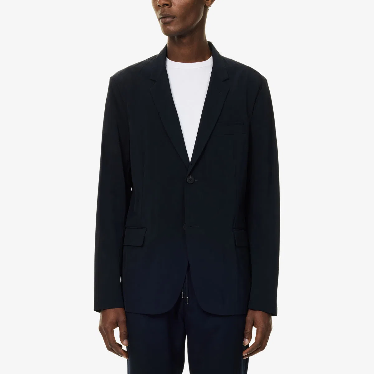 Однобортный дорожный блейзер из эластичной ткани Emporio Armani — фото 3