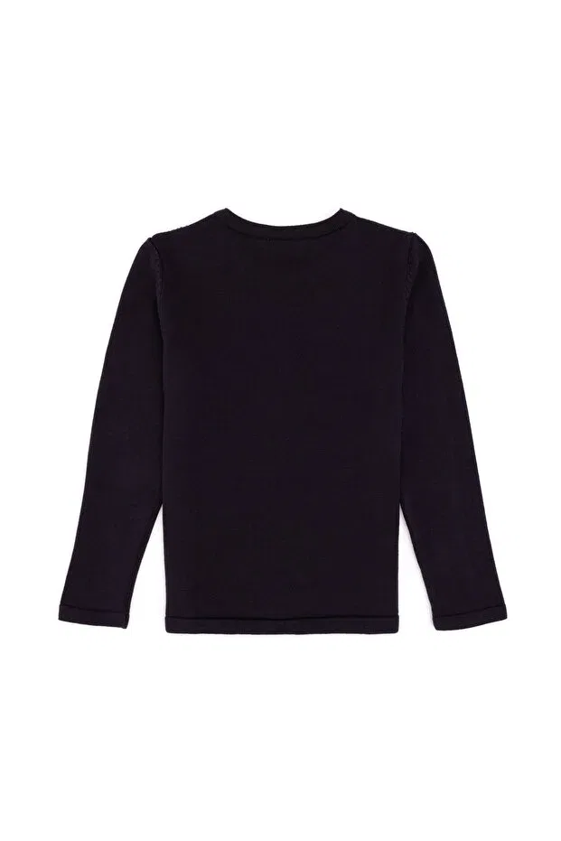 Детский кардиган для девочек с длинным рукавом U.S. Polo Assn., Navy Blue — фото 4