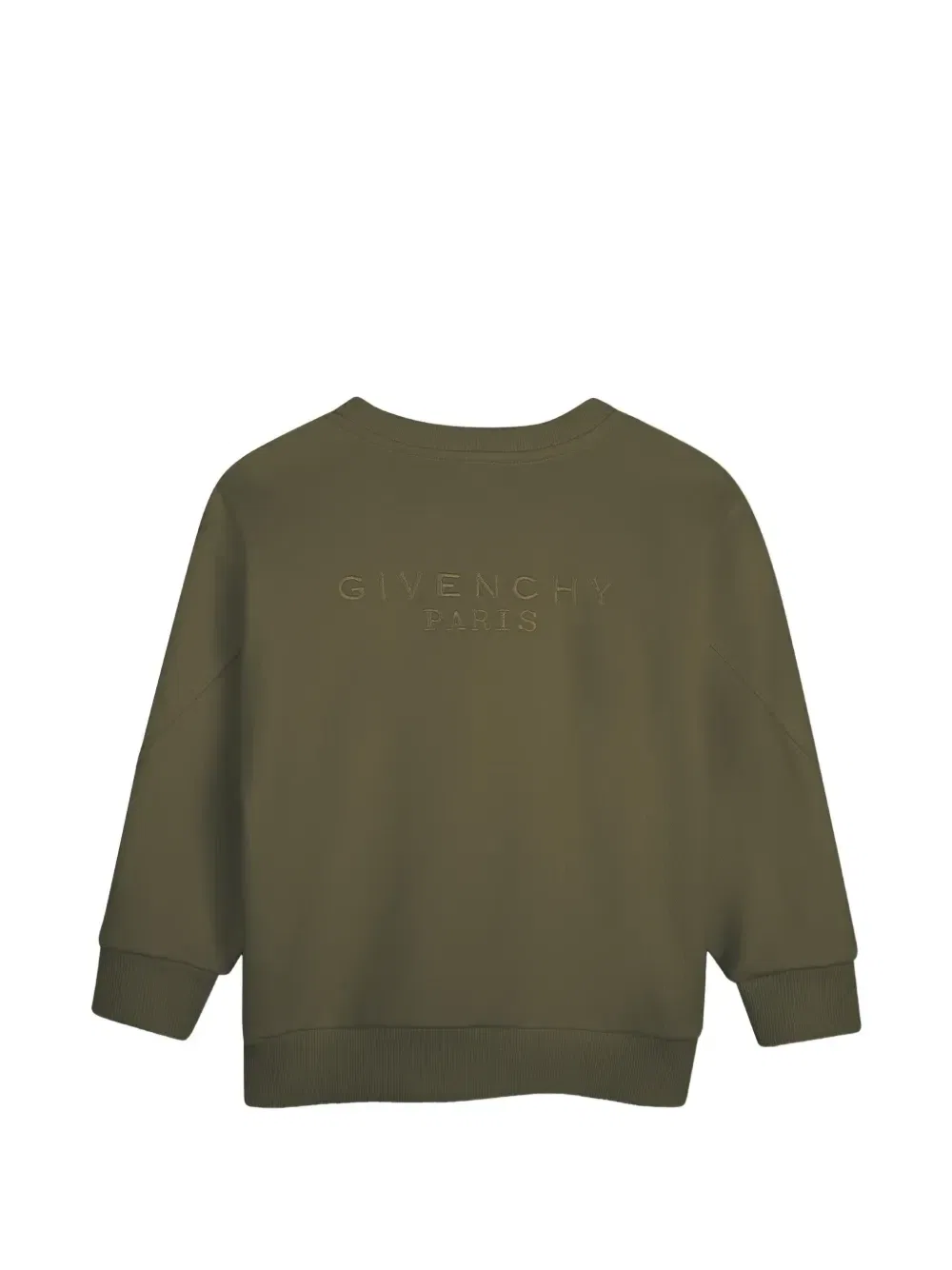 Свитер с вышитым логотипом Givenchy Kids, зеленый — фото 2
