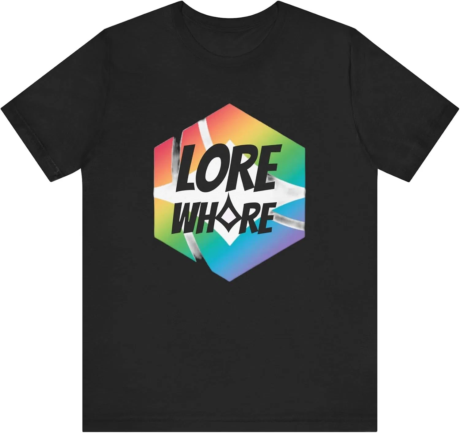 Футболка с принтом Lore Whore Bella+canvas 3001, Black