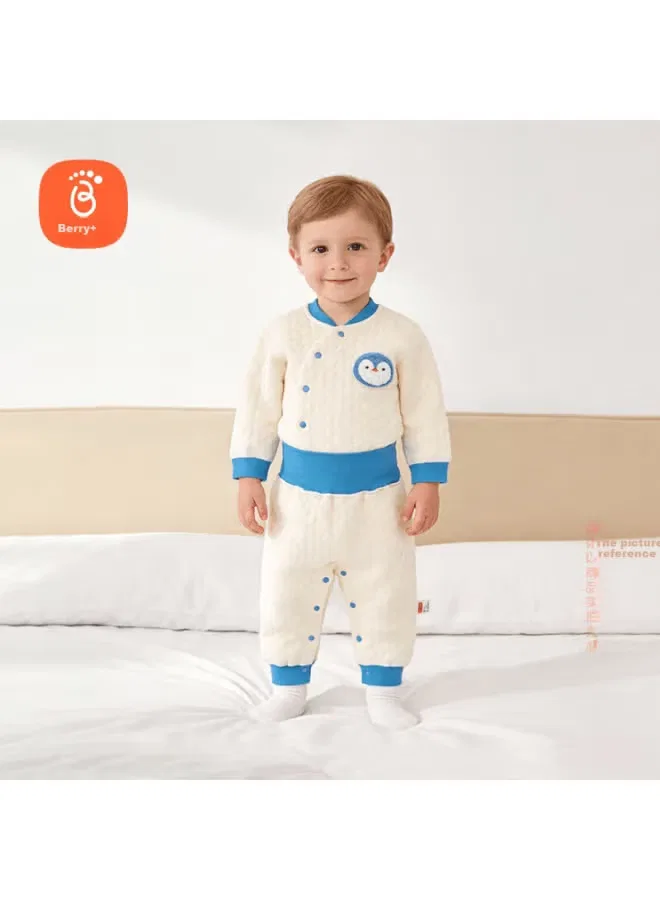 Комплект домашней одежды с утеплителем для малышей, модель Uni, Babyprints, синий