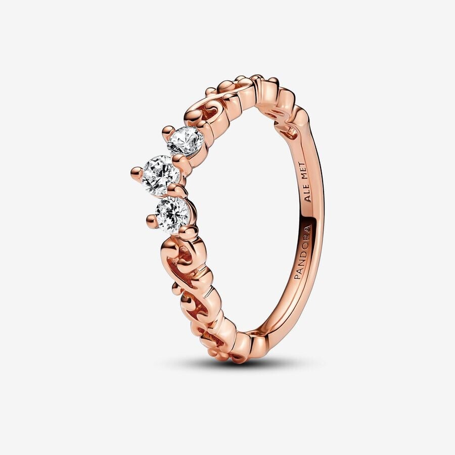 

Кольцо Pandora Moments Regal Swirl Tiara, розовое золото/цирконий