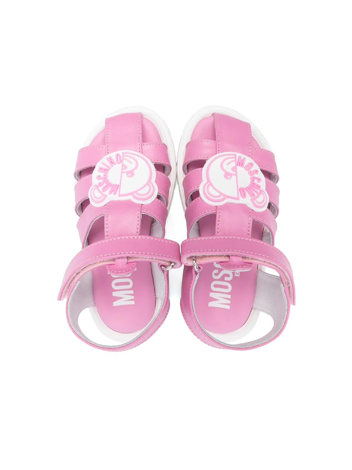 Сандалии Moschino Teddy Bear из кожи, розовый — фото 2