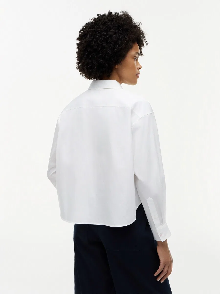 Блузка TOMMY HILFIGER "Boxy Fit" белого цвета — фото 3