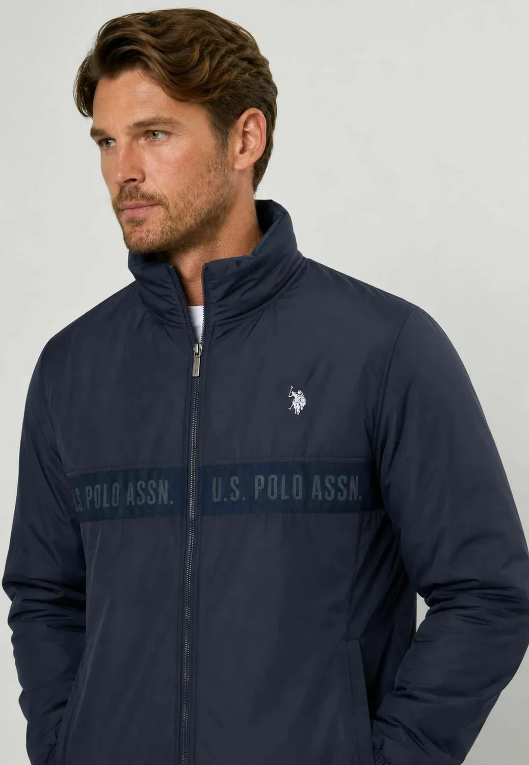 Куртка Umjustin - легкая куртка U.S. Polo Assn., Dark Sapphire — фото 4