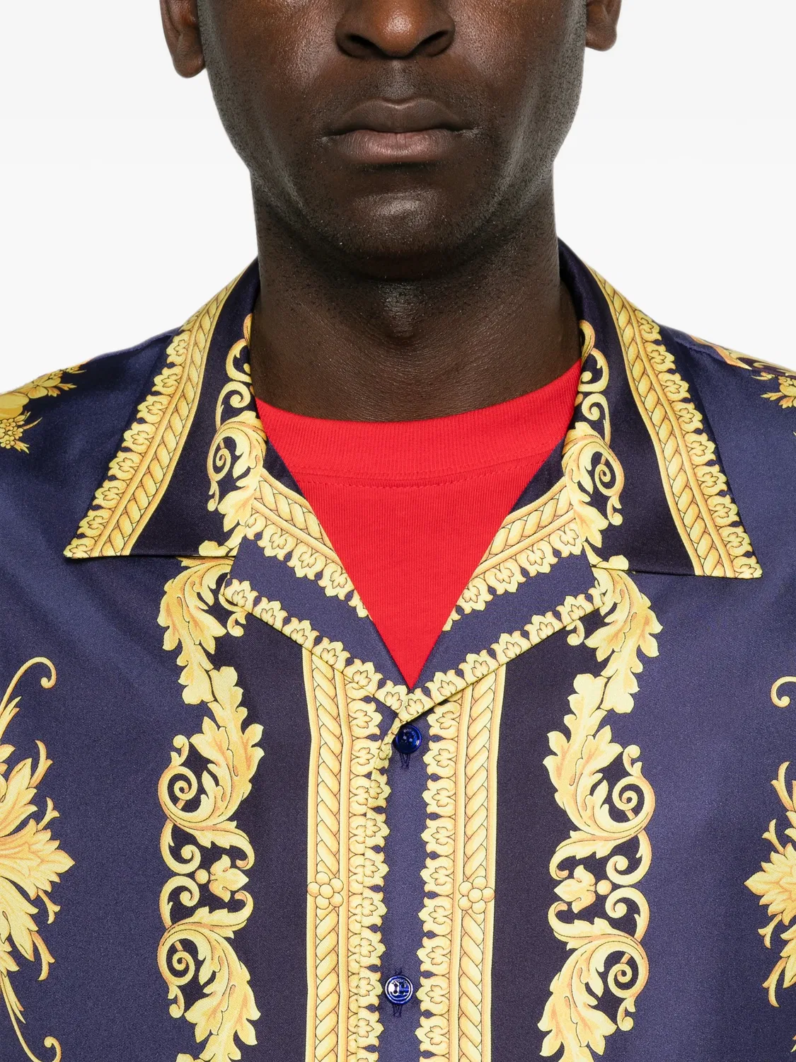 Рубашка с короткими рукавами Barocco Versace, фиолетовый — фото 2